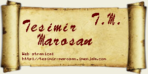 Tešimir Marošan vizit kartica